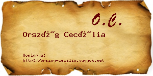 Ország Cecília névjegykártya